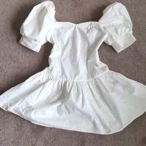 Nwot Shein white puff sleeve mini dress